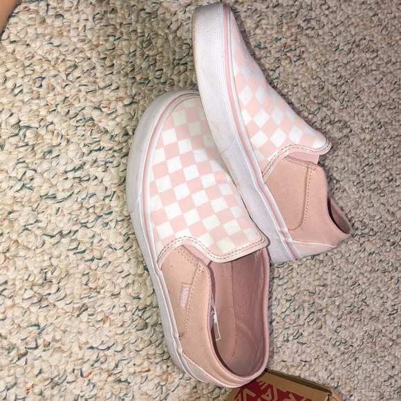 vans sepia rose checkerboard